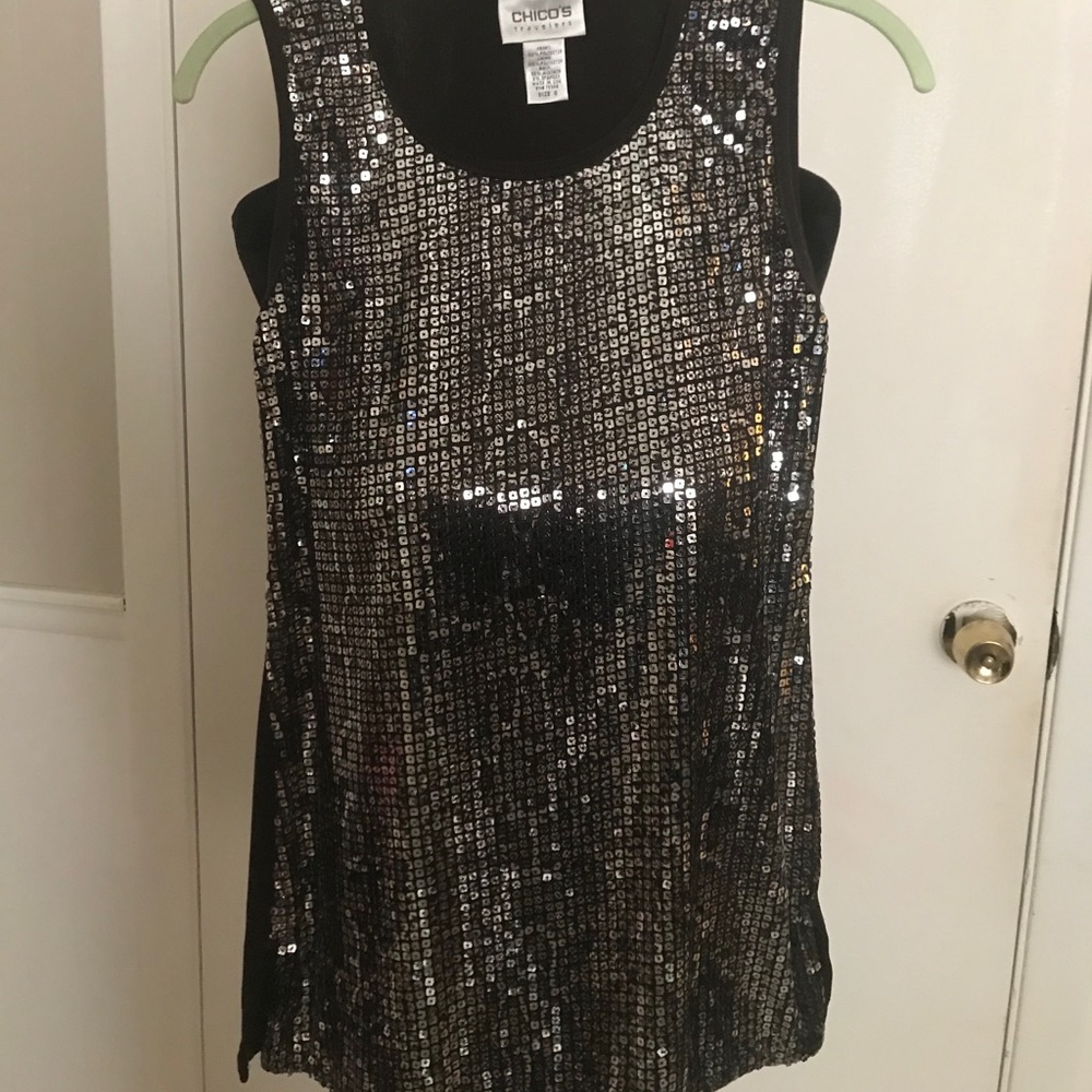 Closet Clean Out $15 Chico’s Sequin Tank - Size 0